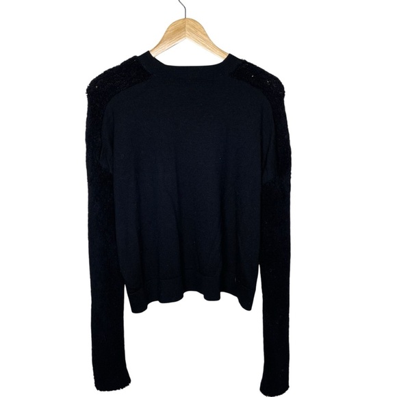 COS Black Wool Fluffy Textured Long Sleeve Sweater - Picture 4 of 11